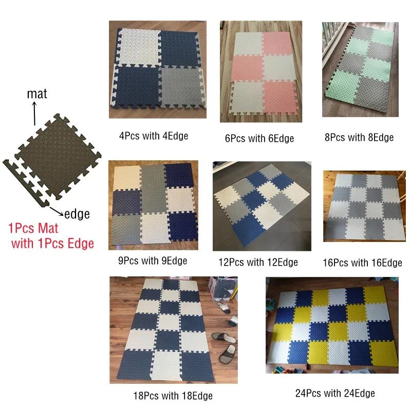 2.5CM Thick 30×30 Solid Color Baby Children's Room Game Mat Carpet Playing Activity Gym Mat Puzzle Environmental Protection Mats