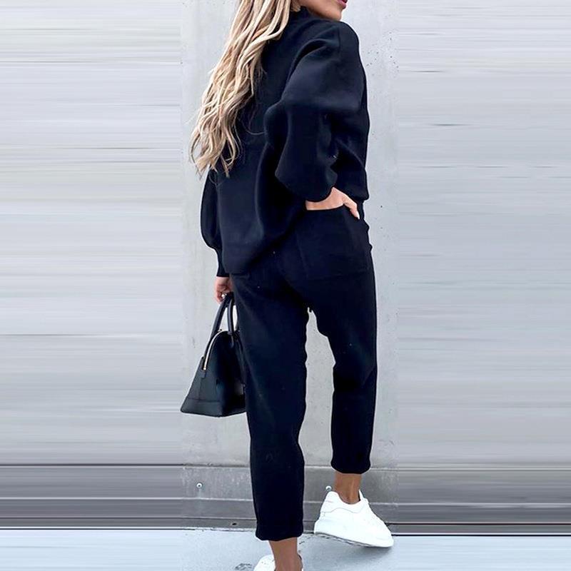 2022 Damen Rollkragenpullover und Hose Zweiteiler - Herbst/Winter Mode