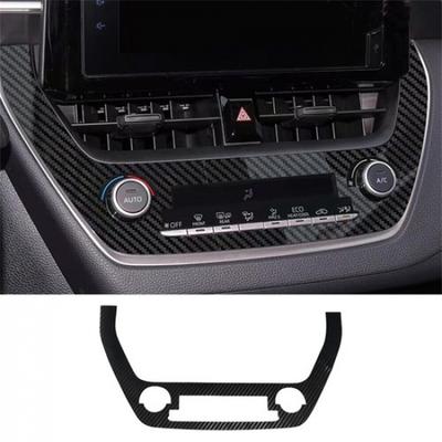 Carbon Fiber Look Console AC Button Cover Trim Sticker For Toyota Corolla 20-24