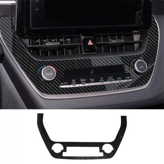 Carbon Fiber Look Console AC Button Cover Trim Sticker For Toyota Corolla 20-24
