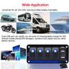 Purishion 4 Gang Rocker Switch Aluminum Panel with Voltmeter & Dual USB(4.8 Amps) Fast Charging, Blue Backlit Led, Pre-Wired IP65 Waterproof for