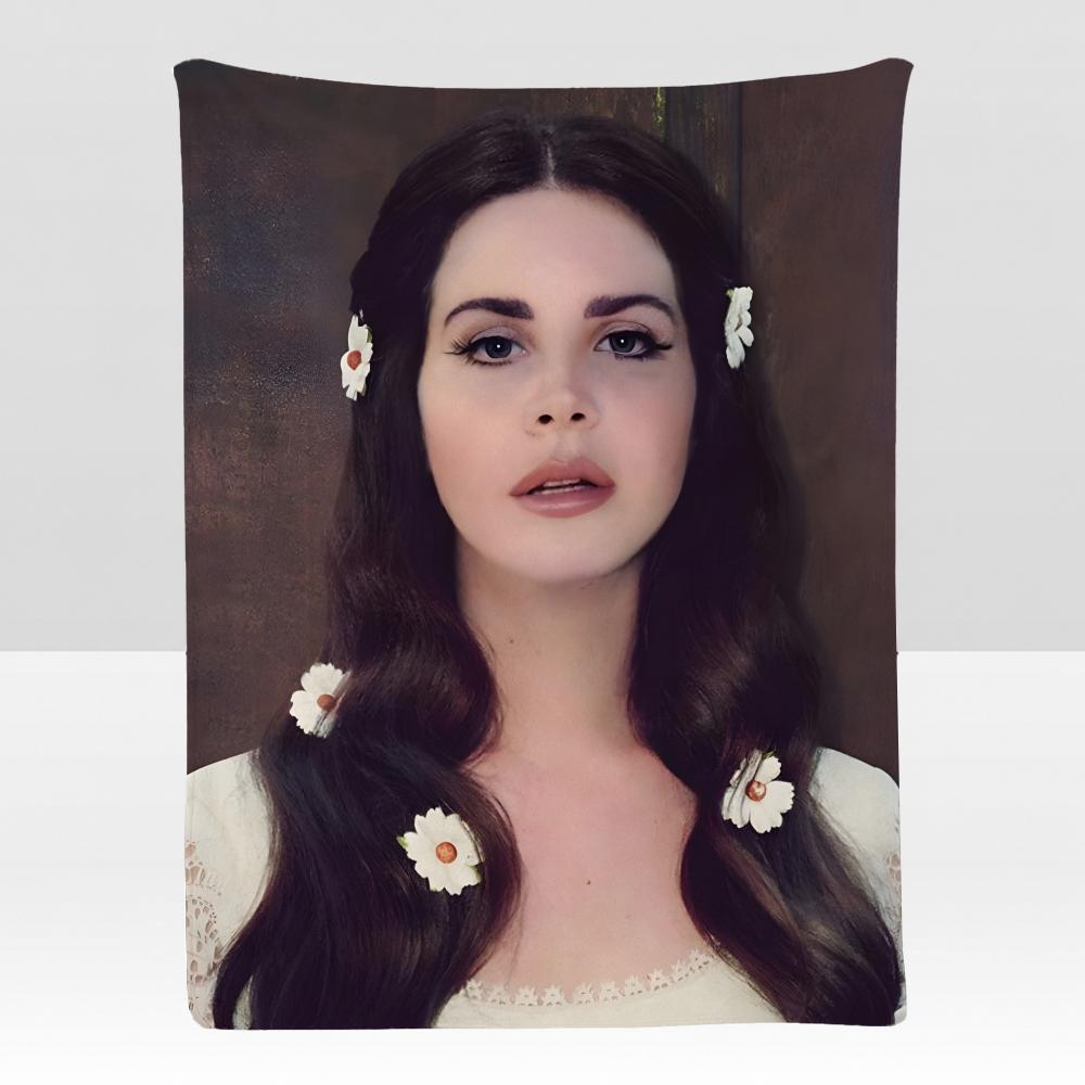 Musik Lana Del Rey Weiche Flanelldecke für Bett Schlafzimmer Sofa Picknick Überwurf Hautfreundlich Atmungsaktiv Geschenk Decke