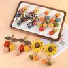 Elegant Autumn Earrings Handmade Fabric Pumpkin Sunflower Dangle Large Statement Portable for Trendy Women Casual Wear