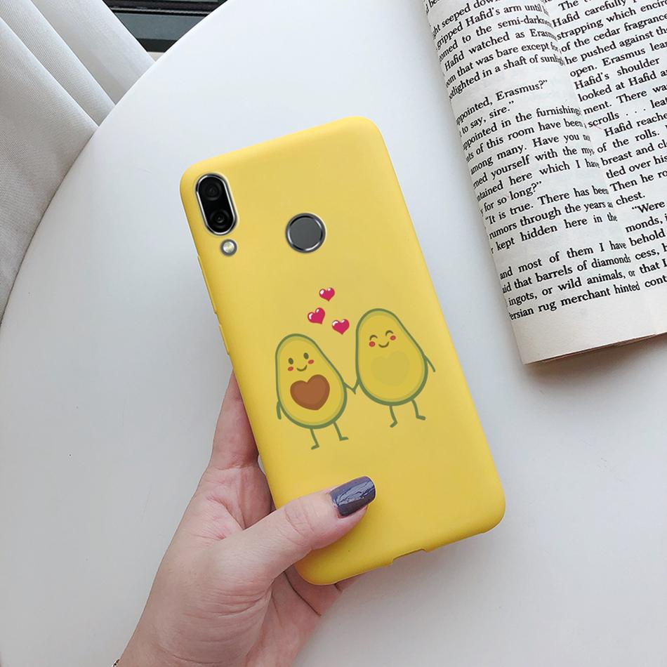 Süße Katzen Kaktus Avocado Herz Hüllen Für Huawei Honor Play Abdeckung Mattes Silikon Handyhülle Für Honor Play COR L29 HonorPlay Fundas