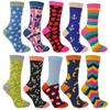Miss Sparrow - Chaussettes Bambou Femmes Pois Rayées Fantaisie | Doux Respirant