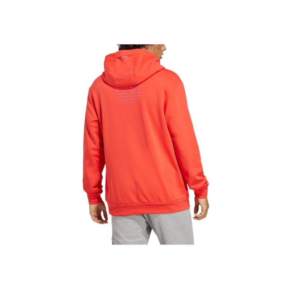 Adidas Alphabet Print Sports Hoodie Unisex Hoodie Light-Red IL8298