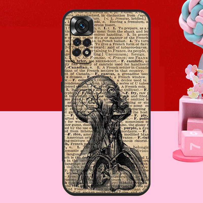Medical Human Organs Brain Case For Xiaomi Redmi Note 14 13 12 11 10 15 Pro Plus Redmi 15 C 10C 12C 13C 14C Soft Cover