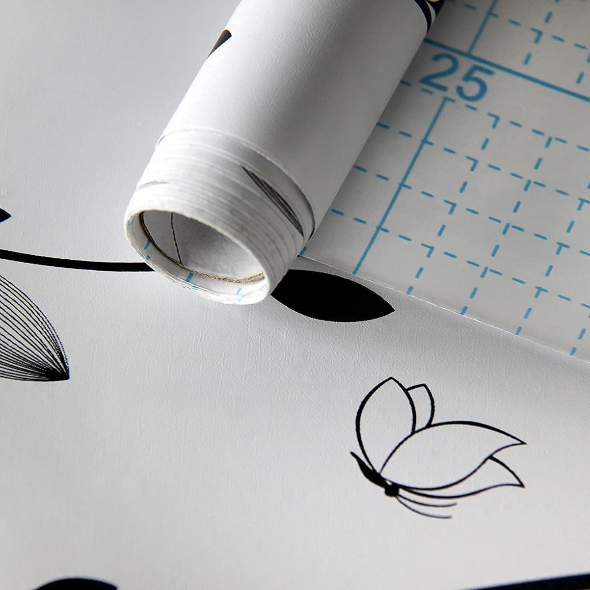 

Черные цветочные обои самоклейка Черные обои с лозой и бабочками Съемные современные обои самоклейка 3mx45cm