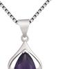 Purple Faux Crystal Women Necklace Hollow Alloy Shining Luxury Sweater Necklace Jewelry Accessories