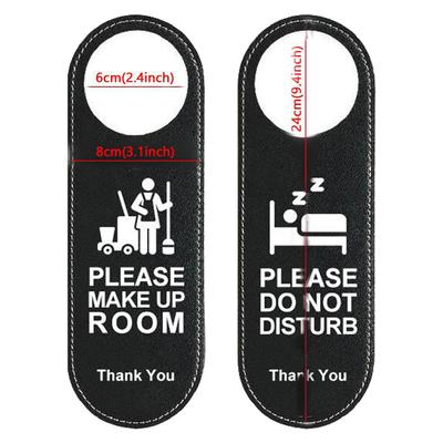 Türschild aus schwarzem Leder zum Aufhängen an Tür oder Wand, viele Gelegenheiten