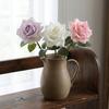 Handmade Simulation Big Rose Realistic Fake Flower Faux Rose Branch  Mother's Day Gift