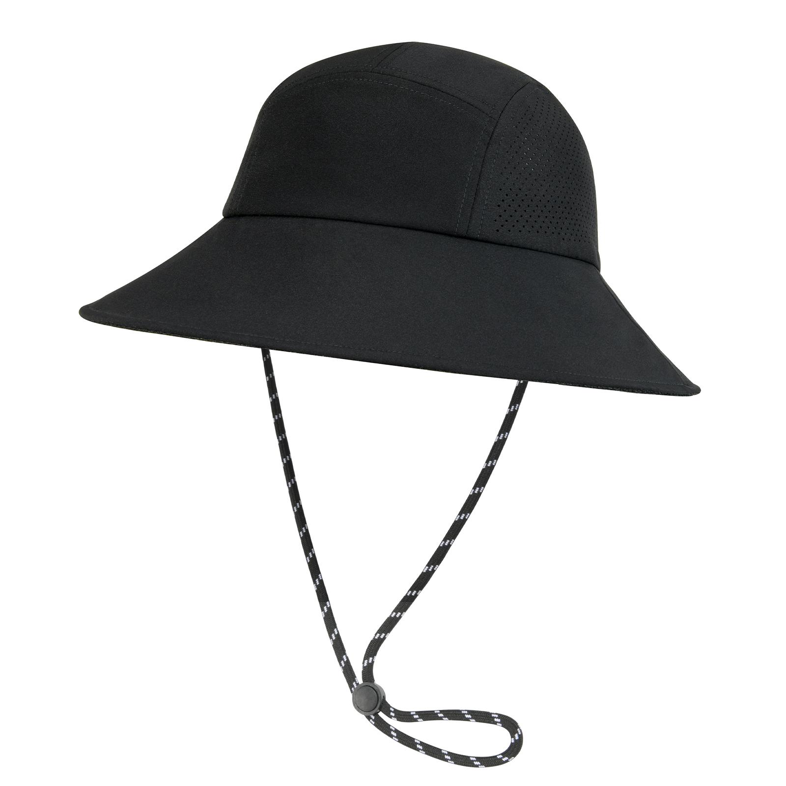 

FEINION Women s Lightweight Sun Hat Packable Mesh Breathable Wide Brim Fishing Beach Travel Hat Outdoor Bucket Hat 56-58CM чорний