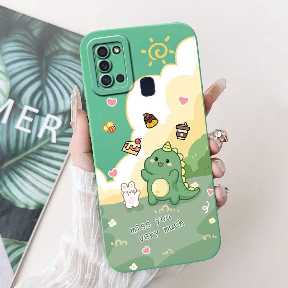 For Samsung Galaxy A21s Case SM-A217F New Fashion Cartoon Painted Cover Shockproof Phone Case For Samsung A21s A 21 s Soft Shell