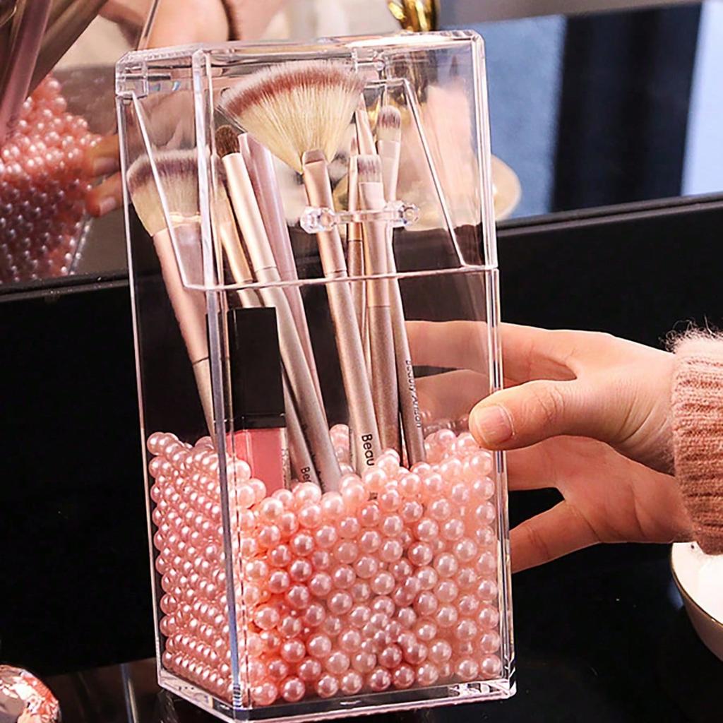 1 Stück Make-up-Organizer, transparente Aufbewahrungsbox für Make-up-Pinsel, Make-up-Aufbewahrungseimer, Aufbewahrungsbox für Stifte und Bleistifte