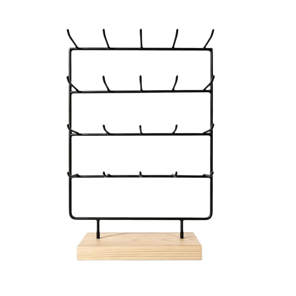 3/4 Tiers Earrings Display Stand Gold Black Necklace Bracelet Organizer  Retail Counter