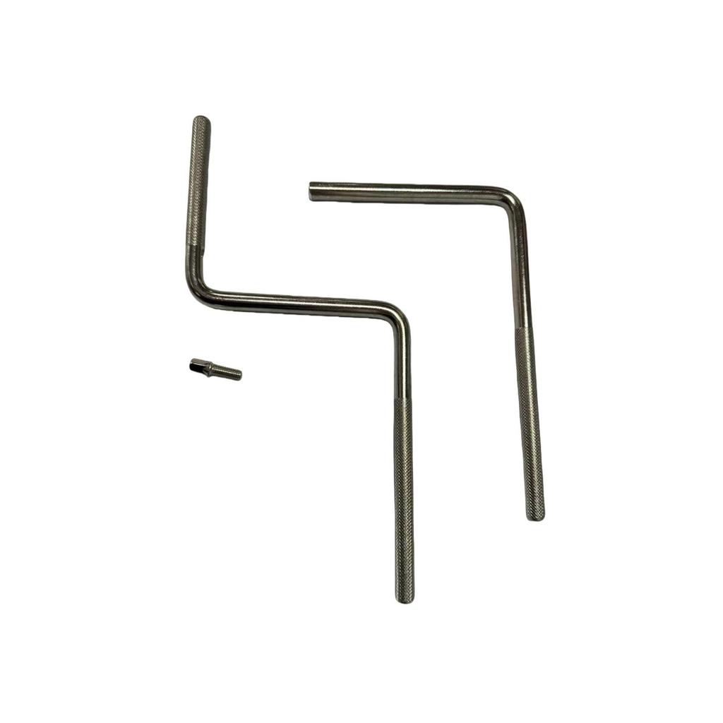 U-Shaped Double-Headed Drum Connection Rod with Jazz Percussion Cowbell Extension Clip & Stand