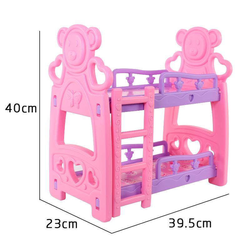 Girls' Pretend Play Doll Accessories Set: Rocking Horse, Cradle, Pillow, Quilt, Dining Table, Medical Kit, Stroller Toy