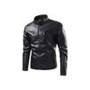 New Leather Jacket Men's Autumn and Winter Locomotive Solid Color Two Open Cycling Suit PU Leather Jacket Jacket