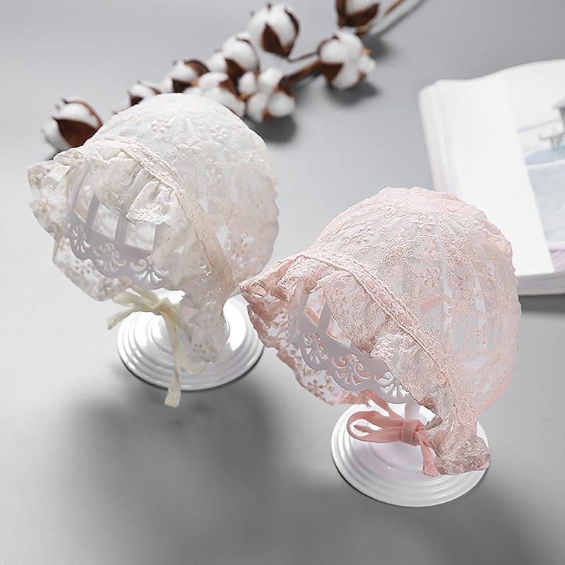 Cute Baby Girl Infant Soft Bonnet Cap Summer Lace Flower Newborn Baby Hat Princess Toddler Sun Hats Newborn Photography Props