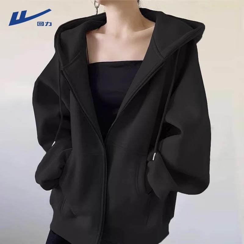 

Женская толстовка с капюшоном на молнии с флисовой подкладкой Huili XL