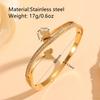 Titanium Steel Gold Butterfly Bracelet: Versatile, Light Luxury Double-Layer with Diamonds for Women.