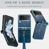 For Samsung Z Flip4 5g Anti -Slip Leather Phone Strap Bag Case For Samsung Galaxy Z Flip4 Flip 4 Zflip4 Cell Phone Accessories