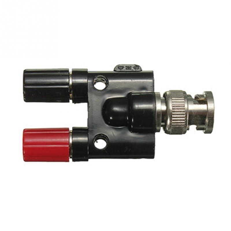Drop Shipping Metal+Plastic BNC Male Plug To Two Dual Banana Jack RF Adapter Connector wholesale