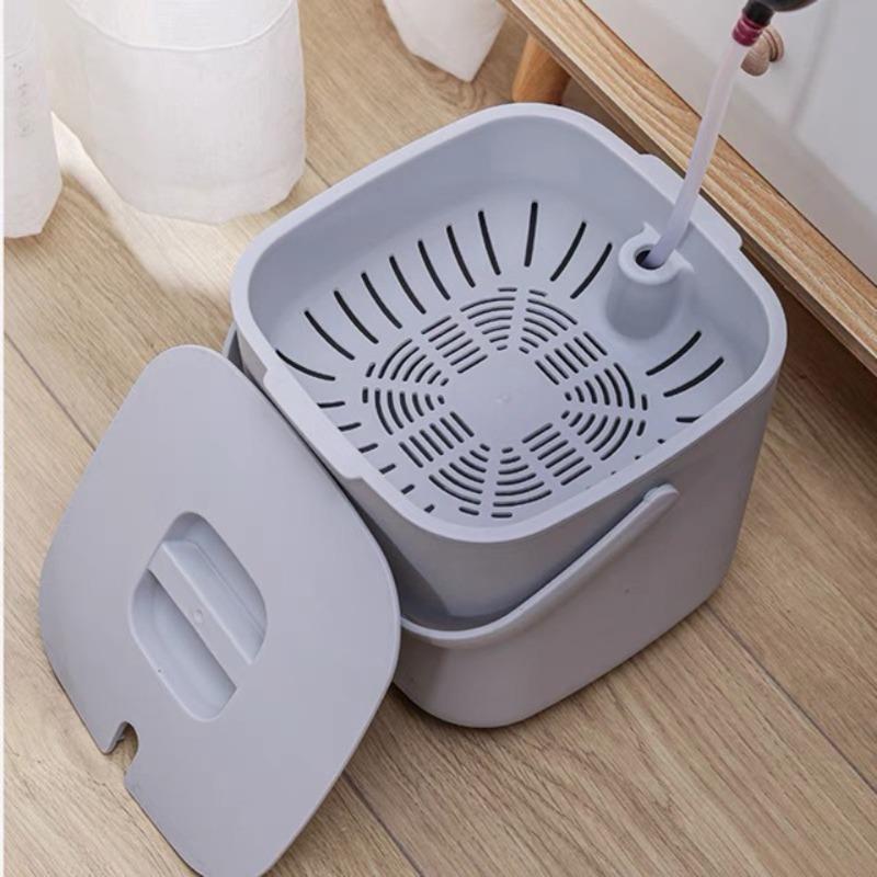 Home Simple Tea Set Accessories Tea Residue Bucket Filter Tea Leaf Waste Water Bucket Small Plastic with Lid Drainage