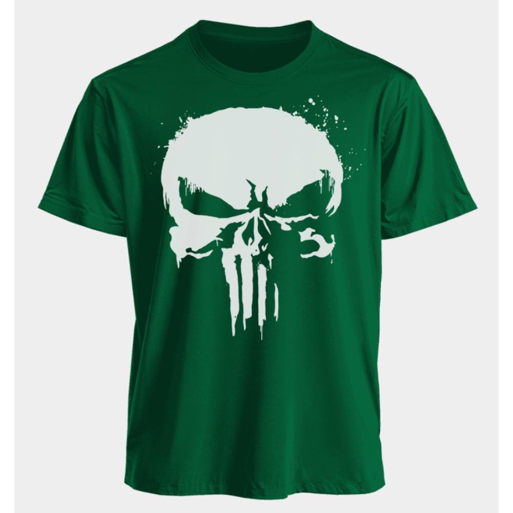 Men's and Women's T-shirts Punisher Summer American Spring and Autumn Basic Loose Sporty Punk Oversized Short-sleeved