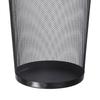 Metal Mesh Trash Can Round Open Waste Basket Garbage Container Bin for Home Kitchen Bathroom Office Room Black