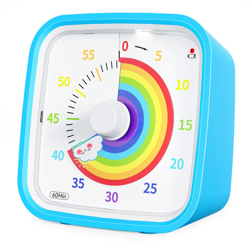 Yunbaoit 60-Minute Silent Clock Kids Study Timer Classroom Kitchen Office Portable Time Timer Google Countdown Visual Timer
