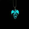 Stainless Steel Luminous Pendant Necklace Punk Style Hip Hop Neck Chains  Halloween