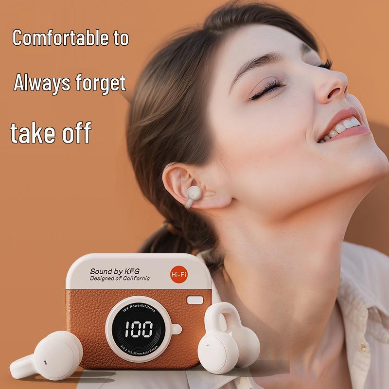Leather Grain Q87 Bluetooth Earbuds: Retro Design with Super Long Battery Life for Active Use