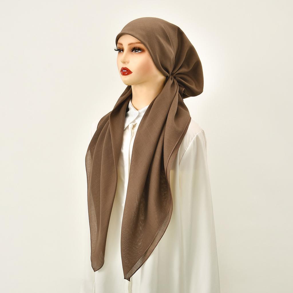 Premium Diamant Baumwolle Elastisches Stirnband Kappe Für Frau Muslimischer Hijab Hut Damenmode Sofortiger Schal Islamischer Turban 75*25cm