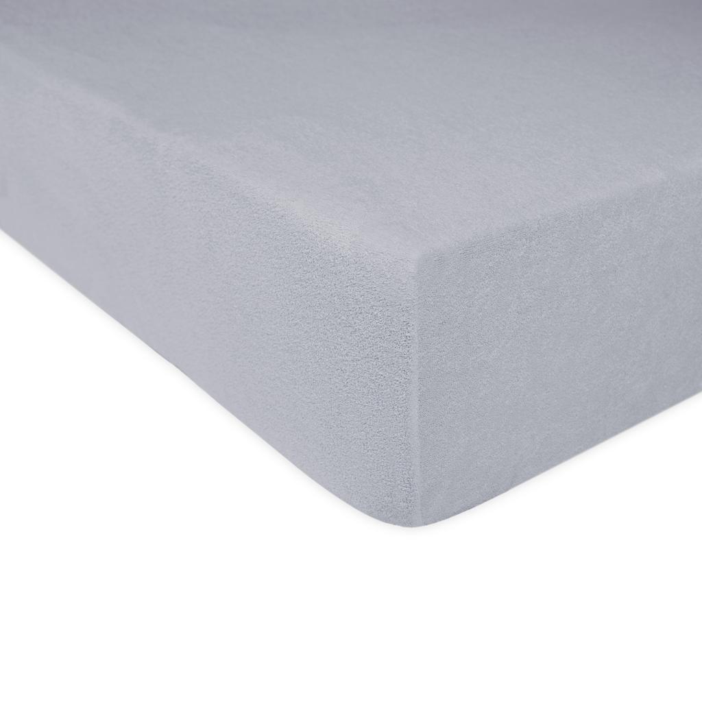 Cotton Fitted Sheet 60x120 FROTA for a Cot, Light Gray