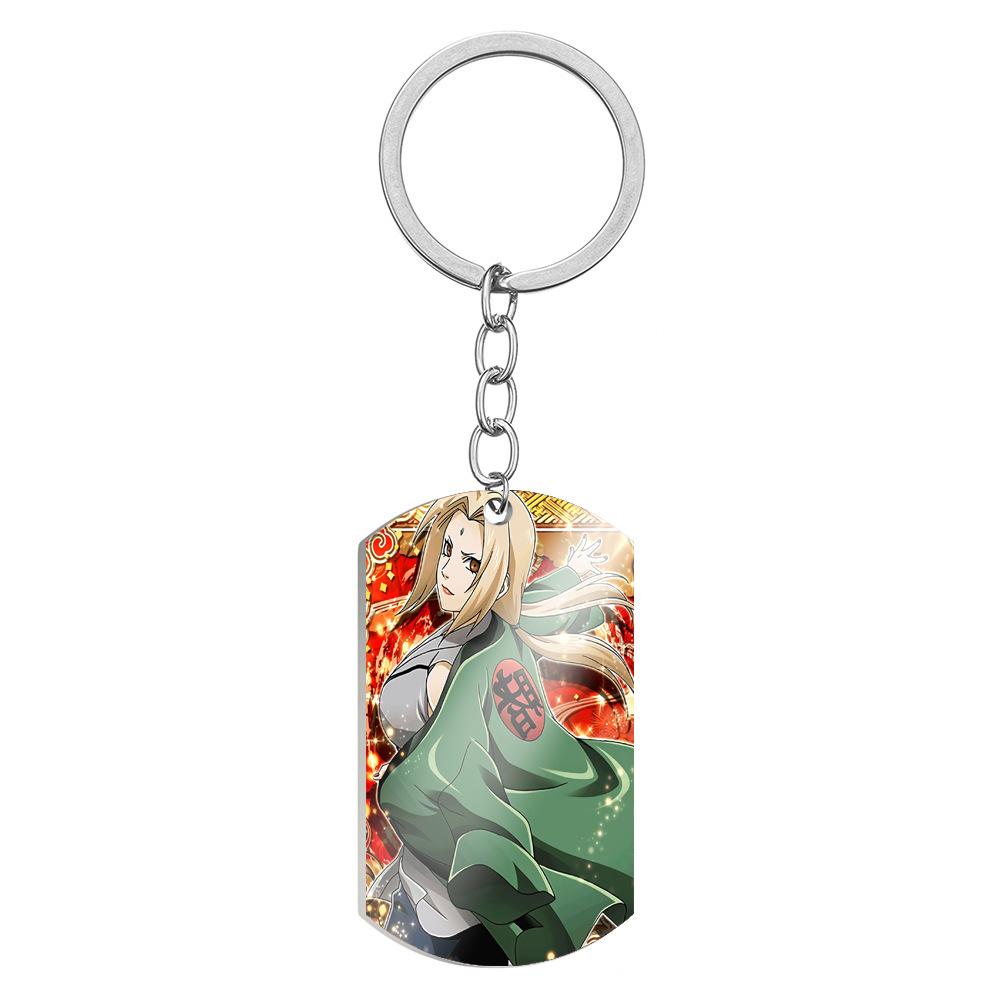 

Naruto Animation Peripheral Titanium Steel Keychain Car Toy Cartoon Stainless Material Men Birthday Gift s Carry Mini Lightweight Portable Cute
