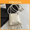 Pu Water Bucket Bag With Tassels For Daily Casual Street Style Women