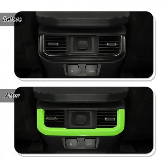 Rear AC Air Conditioner Vent Outlet Cover Trim Bezels For Ford F150 2021+ Green