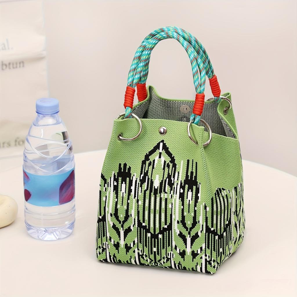 Foldable Large Capacity Casual Chic Tote For Everyday Use, Durable Polyester, Vintage Handbag, Travel Bag, Stylish Accessory, Bucket Bag