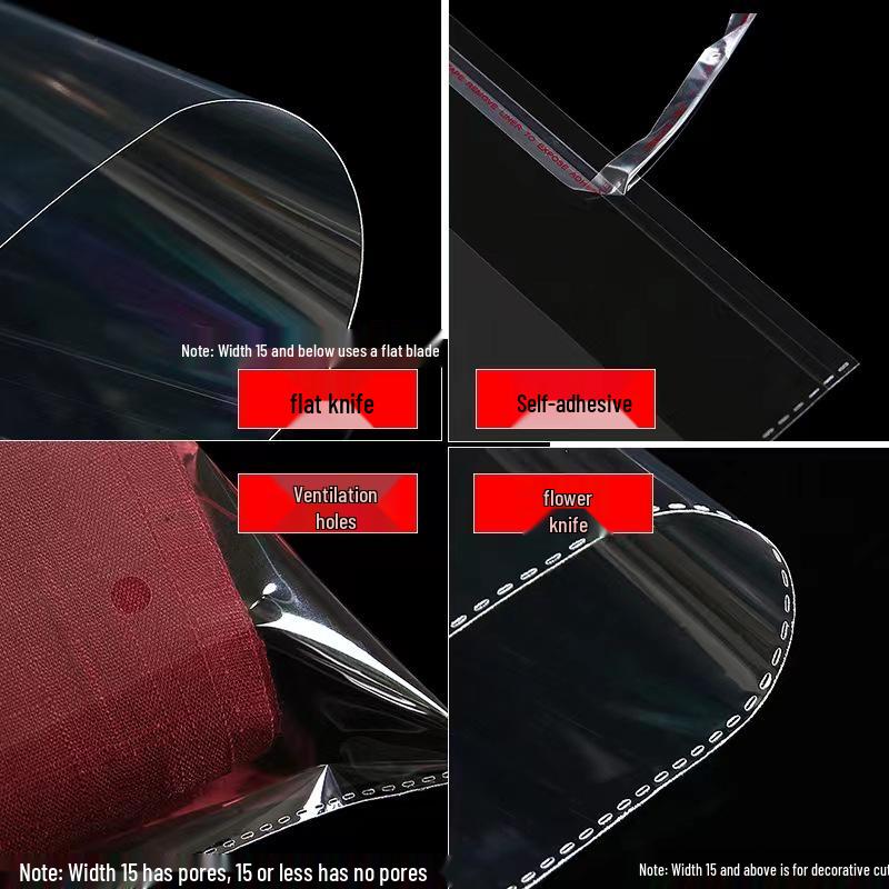 En Stock Sac Transparent OPP Auto-adhésif Double Face pour Emballage de Vêtements et Bijoux