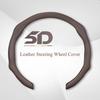 38cm Breathable Suede Steering Wheel Cover Non-Slip Sweat Absorbing All-Season Sports Car Handle Cover for Men & Women