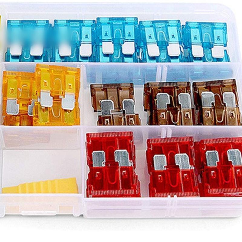130pcs Automotive Fuses Holders Set Waterproof Inlines Designs with 14 Standard Fuses Portable for Multipurpose Use