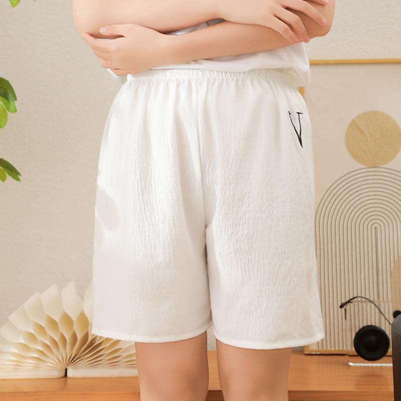 Home pants cartoon beach pants pajama pants cloud cotton shorts loose and thin casual summer can be worn outside the new high waist