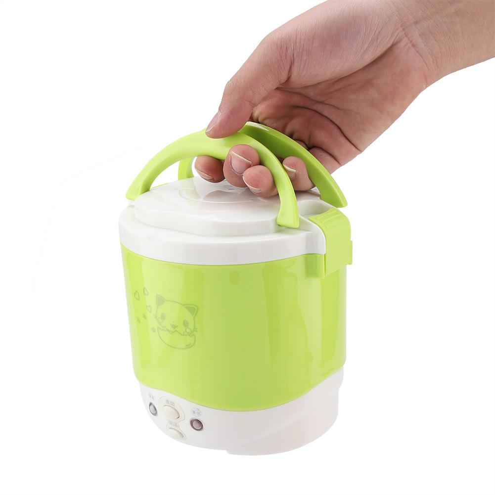 170W 1L Electric Portable Multifunctional Rice Cooker Food Steamer for Home (Green)