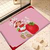 Animated Strawberrys Shortcake Bathroom Mat Kids Room Bedroom Decoration Balcony Anti-Slip Doormat Living Room Welcome Rug