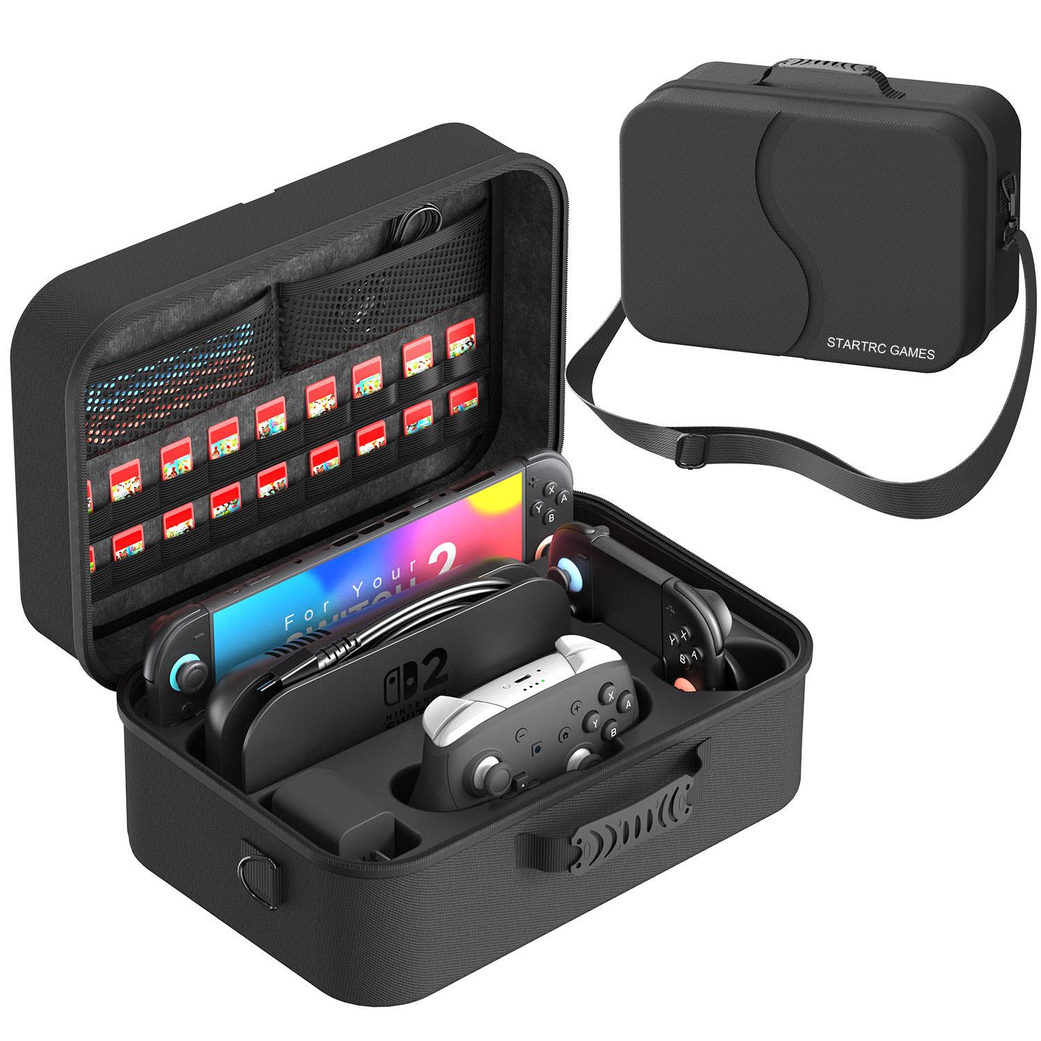 Switch 2 Storage Bag: Multi-functional Hard Shell Crossbody for Nintendo NS2 Console & Controller