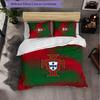 Portugalský fotbalový vzor 3dílná ložní souprava Měkký povlak na přikrývku z mikrovlákna s povlaky na polštáře do ložnice