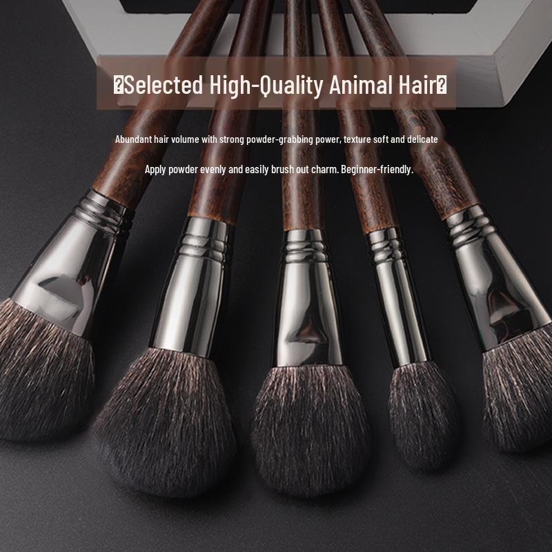 Wool Highlighting Makeup Brush Set - 24 Pieces: Includes MUF Series Concealer & Loose Powder Brushes