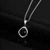 Stainless Steel Irregular Pendant Necklace for Men, Vintage Natural Agate Tiger Eye Stone Necklace, Fashion Punk Jewelry Gift