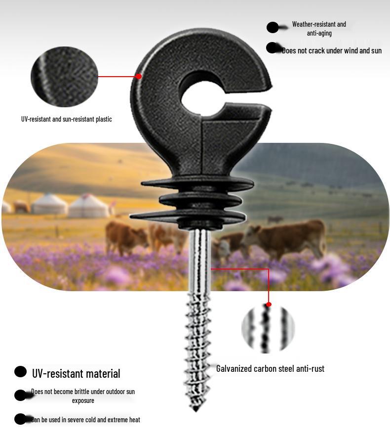 Self-Tapping Insulator Sleeve for Livestock Electronic Pulse Fence